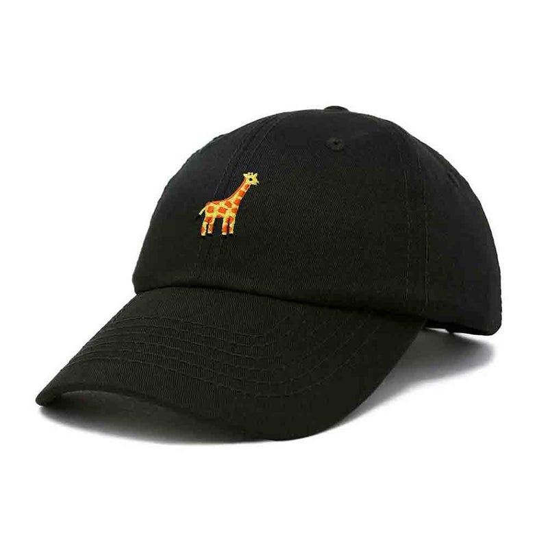 DALIX Giraffe Embroidered Dad Hat Cotton Baseball Cap Women in Black - Image 4